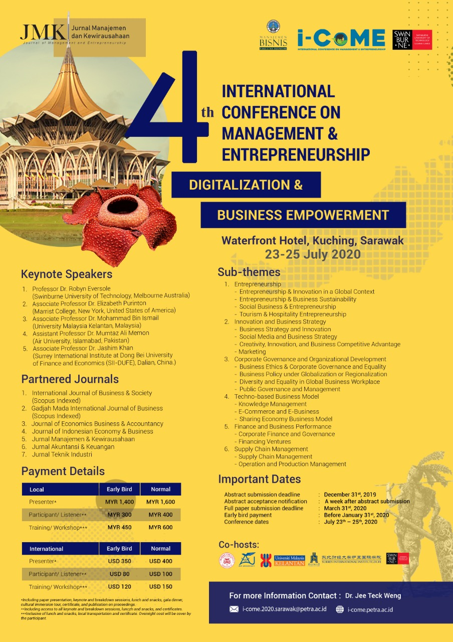 procedia -(  4rd International Conference on Management and Entrepreneurship (i-CoME) 2020   )